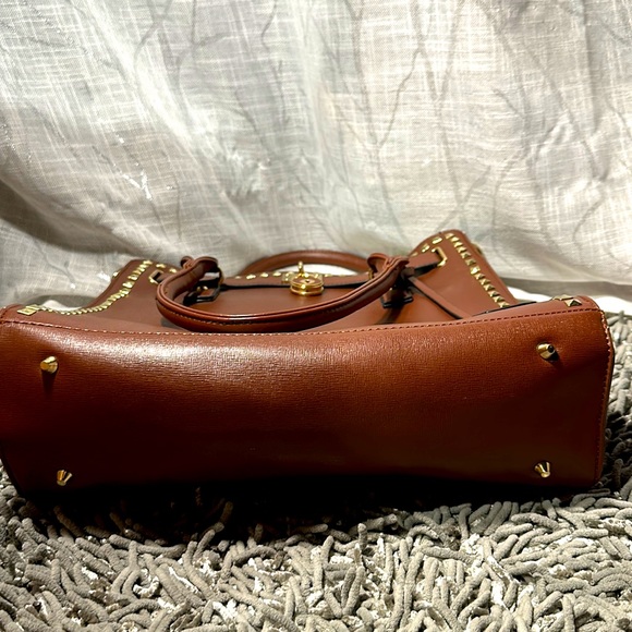 RICH BROWN TOTE BAG~ RUBY BLUE COUTURE - Picture 8 of 8